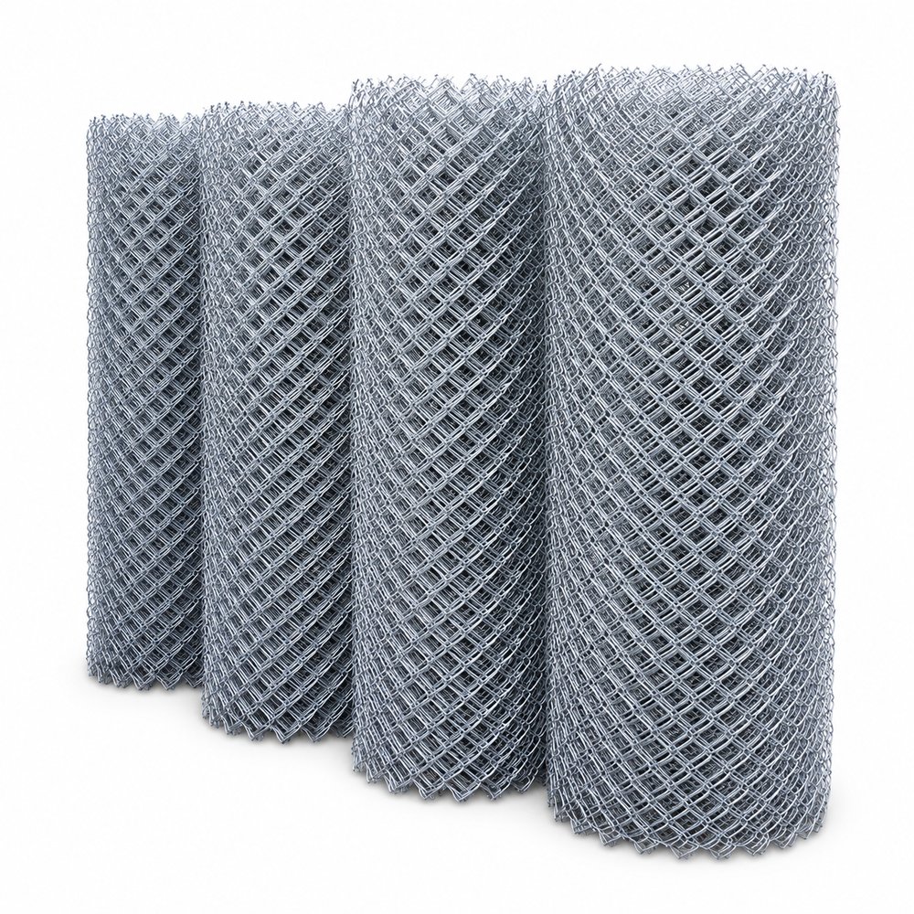 Galvanized chain link fence mesh rolls for perimeter fencing