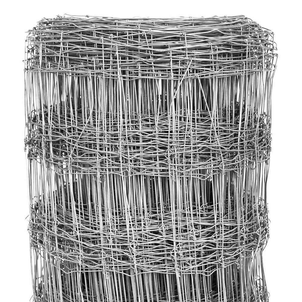 Hinge joint field fence roll for farm and livestock fencing