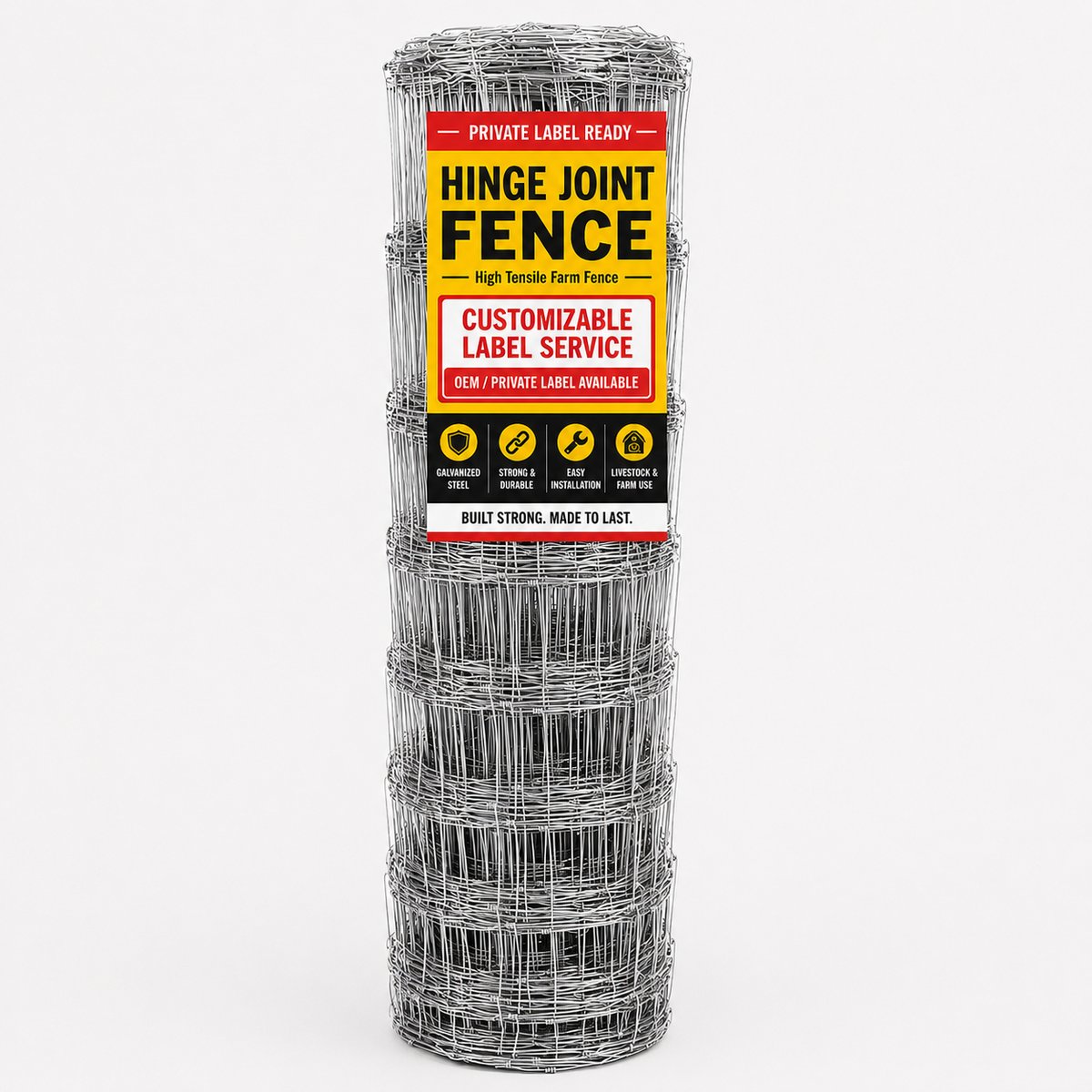 High tensile hinge joint fence roll for livestock farm fencing